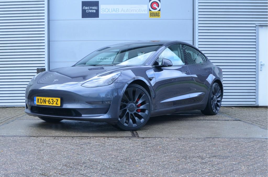 Tesla Model 3 Performance AWD 75 kWh AutoPilot3.0 (bj 2021), Auto's, Tesla, Automaat, 12 maanden, Gebruikt, Zwart