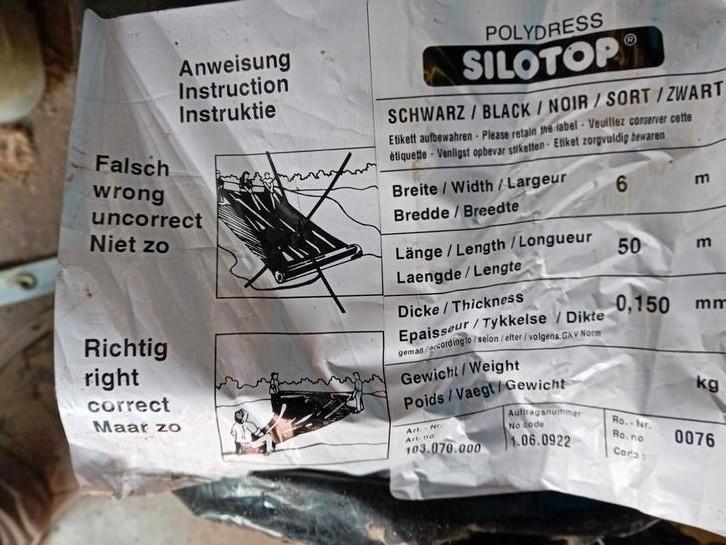 Sterk Silotop Polygress Landbouwfolie 6x50m, Doe-het-zelf en Verbouw, Zeil en Folie, Nieuw, Ophalen of Verzenden