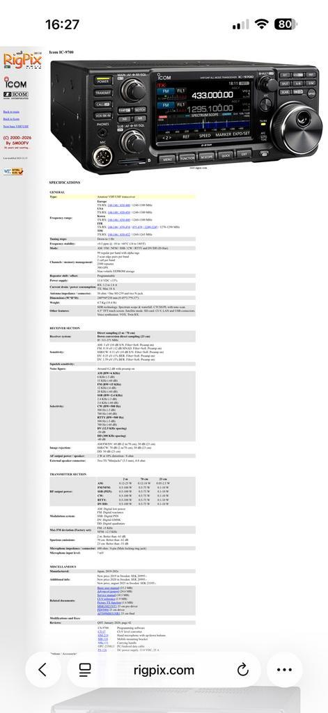 Zeer nette Icom 9700 nieuwstaat in doos, Auto diversen, Autoradio's, Zo goed als nieuw, Ophalen