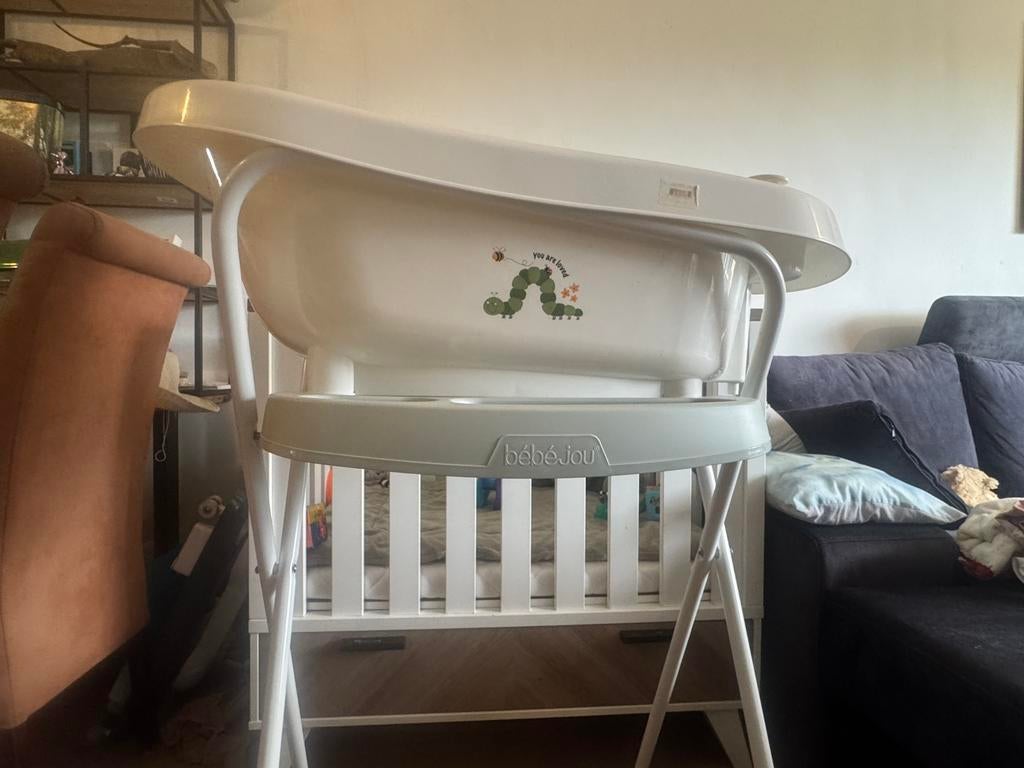 babybadje met standaard bébé jou, Ophalen, Zo goed als nieuw, Badje, Bébé-jou