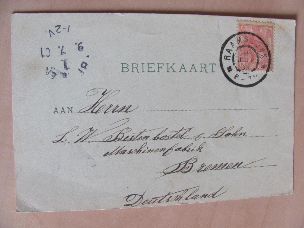 Raamsdonk 1901 van Schlund, Ophalen of Verzenden, Briefkaart