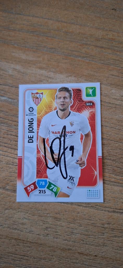 Panini trading card handtekening; Luuk de Jong # Sevilla PSV, Verzamelen, Ophalen of Verzenden, Nieuw, Buitenlandse clubs, Spelerskaart