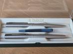 New old stock Parker Jotter Steel CT set Balpen en Vulpen, Parker, Nieuw, Met doosje, Ophalen of Verzenden