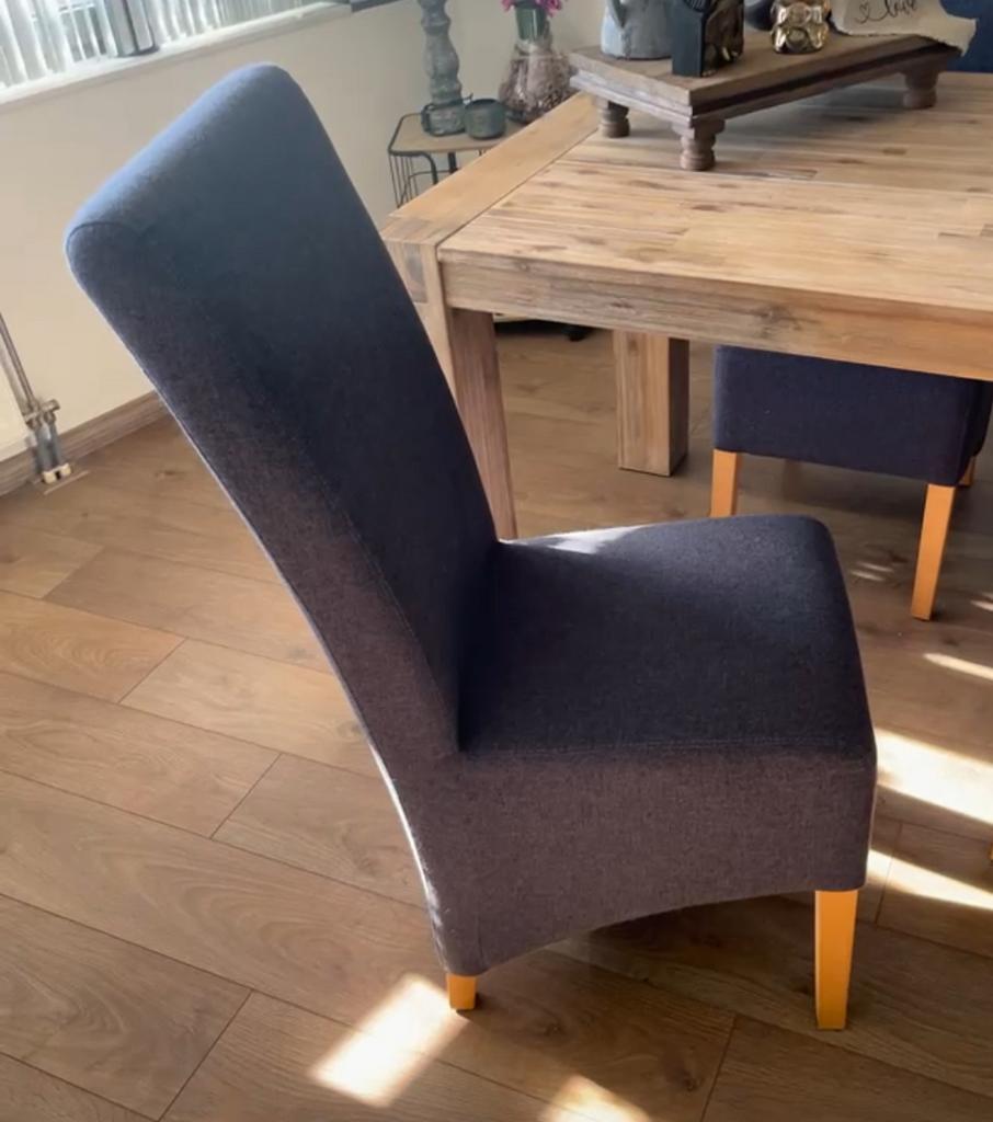 Eetkamerstoelen (4 stuks), Ophalen, Zo goed als nieuw, Grijs, Vijf, Zes of meer stoelen