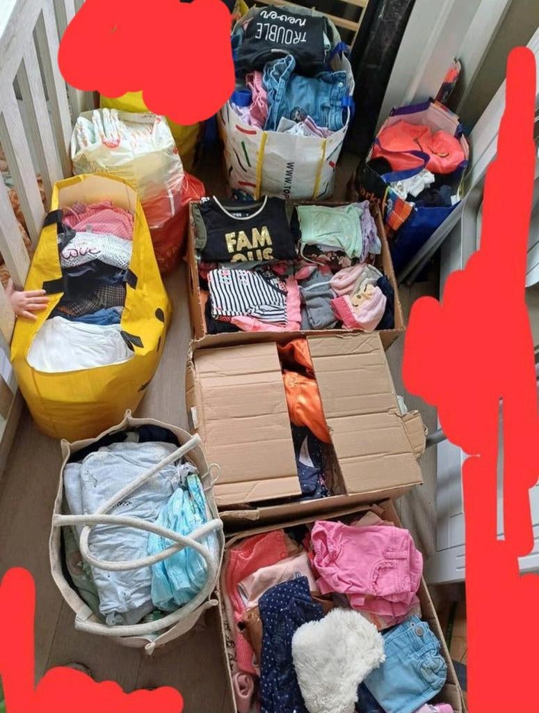 Grote partij baby- en kinderkleding meisjes t/m maat 110, Ophalen, Maat 110