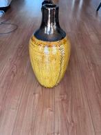 Decoratieve Vaas - Geel met Zwart Glazuur, Ophalen