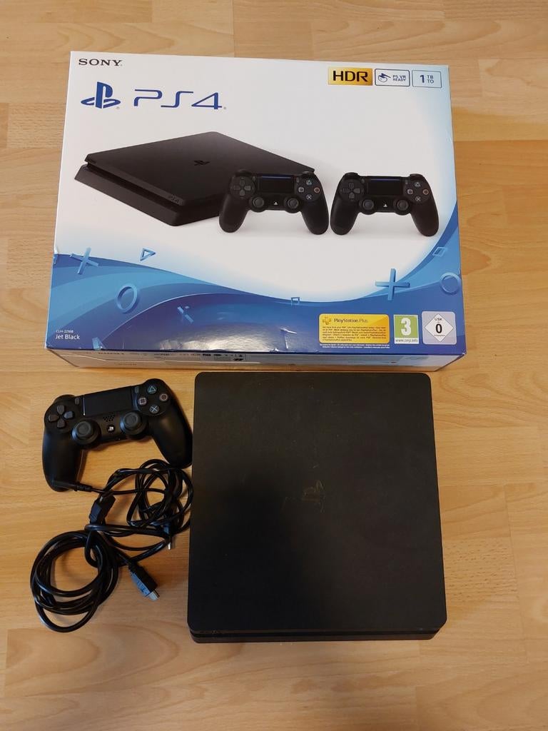PlayStation 4 Slim 11.00 1tb  controller & games, Spelcomputers en Games, Ophalen, Gebruikt, Met 1 controller, Slim