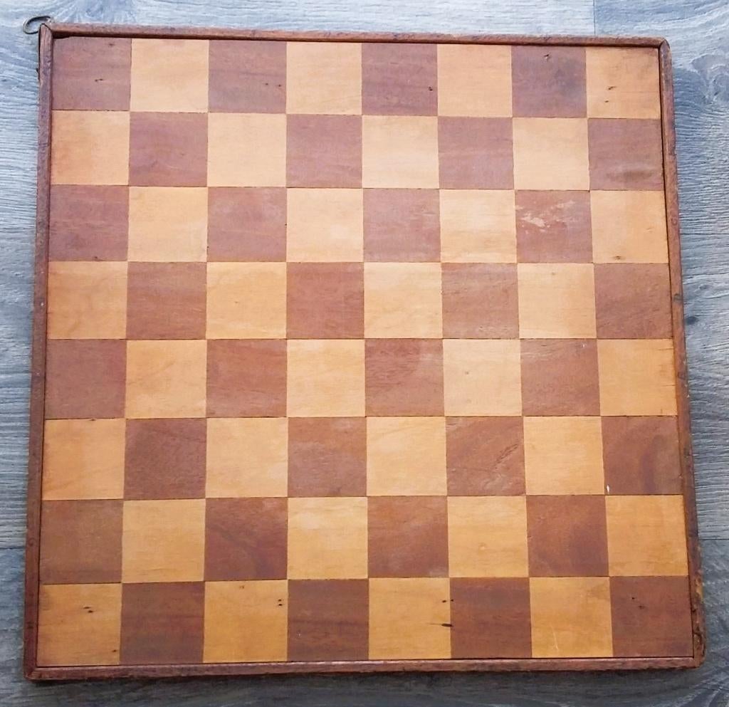 Omstreeks 1900 -1925 Bordspel Dambord Schaakbord Bord Spel, Ophalen of Verzenden