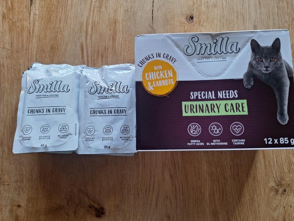 18 zakjes Smilla urinary care kattenvoer, Dieren en Toebehoren, Ophalen of Verzenden, Kat