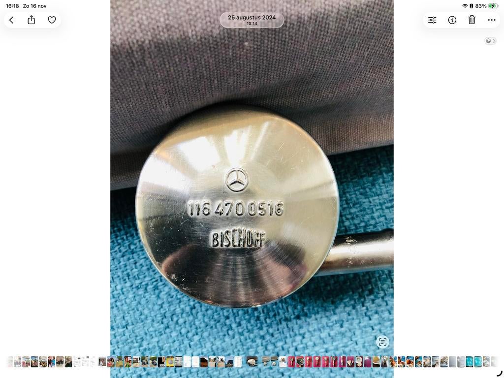 Mercedes-Benz benzine  W123 terugslag 116 470 0518 Bischoff, Ophalen of Verzenden, Gebruikt, Mercedes-Benz