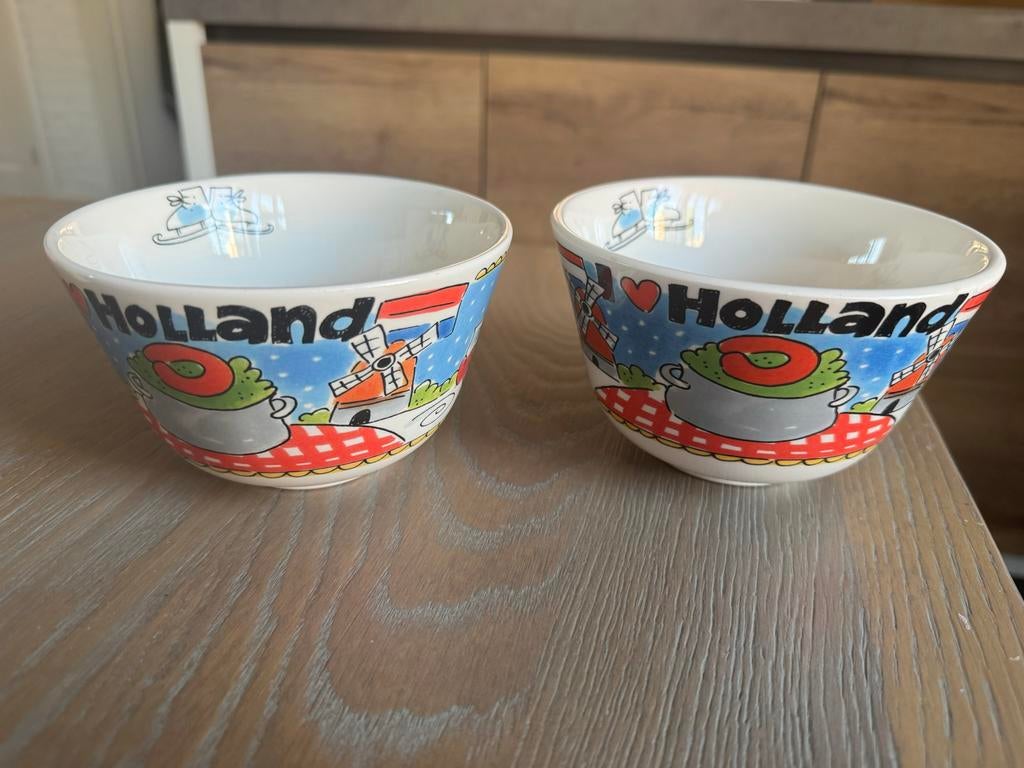 2 Blond Amsterdam I love Holland bakjes, Huis en Inrichting, Keuken | Servies, Ophalen, Blond Amsterdam, Zo goed als nieuw, Kop(pen) en/of Schotel(s)