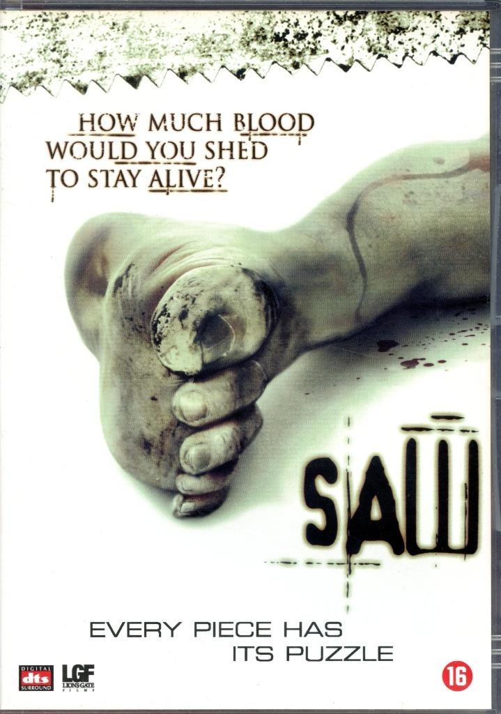 Saw, Cd's en Dvd's, Dvd's | Horror, Alle leeftijden, Ophalen of Verzenden, Zo goed als nieuw, Slasher