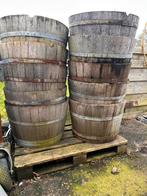 Wijnvat plantenbak 2 stuks, Ophalen, Gebruikt