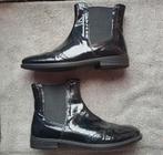 ECCO Zwarte enkellaarsjes met lakleer - Maat 38, Ecco, Zwart, Lage of Enkellaarzen, Ophalen of Verzenden