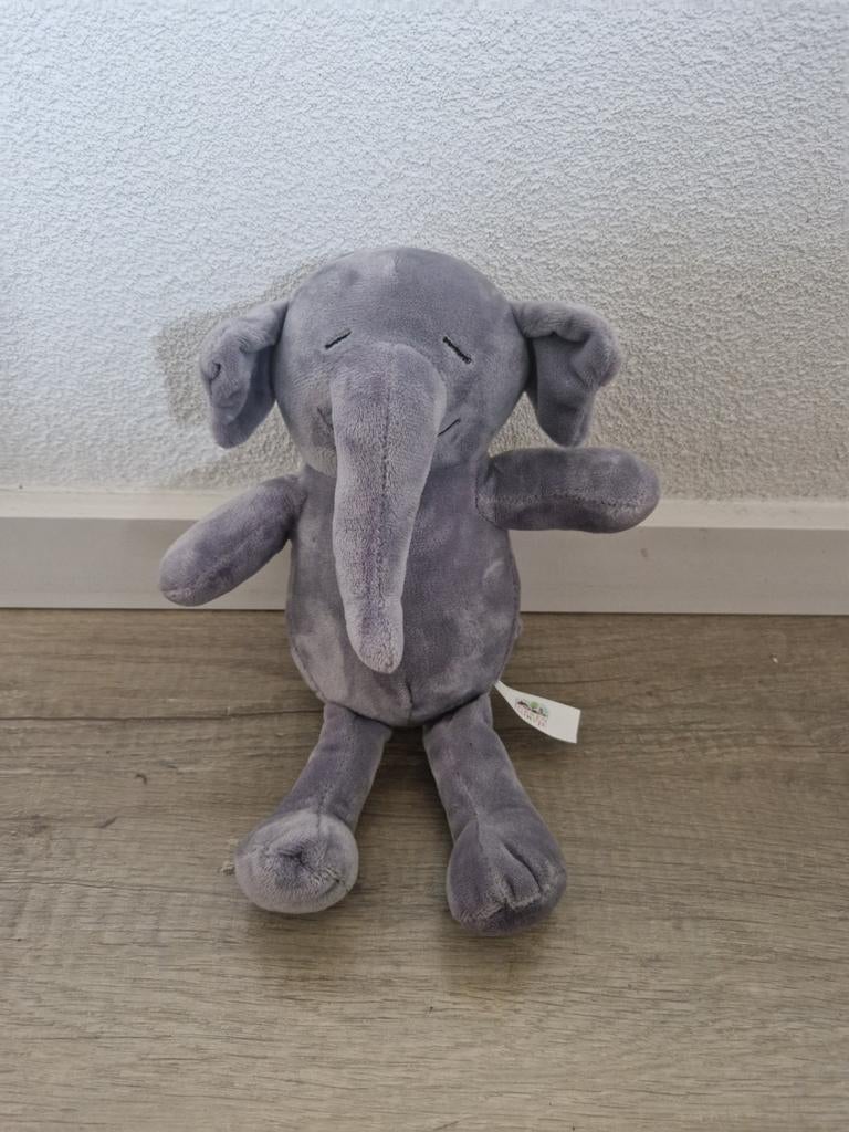 Knuffel plush pluche dierendorpje olifant grijs gijs dieren, Ophalen of Verzenden, Zo goed als nieuw, Olifant