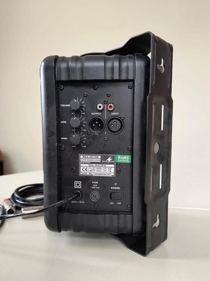 Twee Monacor MK speakers, Audio, Tv en Foto, Home Cinema-sets, Gebruikt, Overige spelers, Overige systemen, 40 tot 70 watt, Overige merken