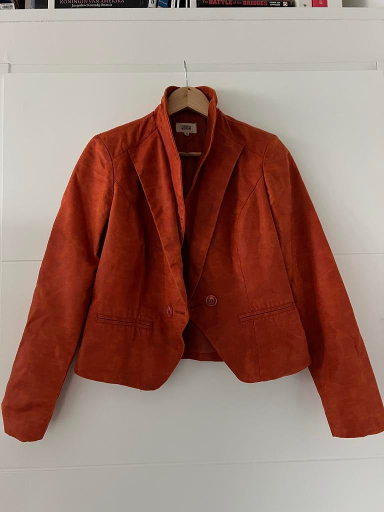 Emma suedelook Damesjasje Gevoerd Maat 42, Kleding | Dames, Ophalen of Verzenden, Nieuw, Maat 38/40 (M), Oranje