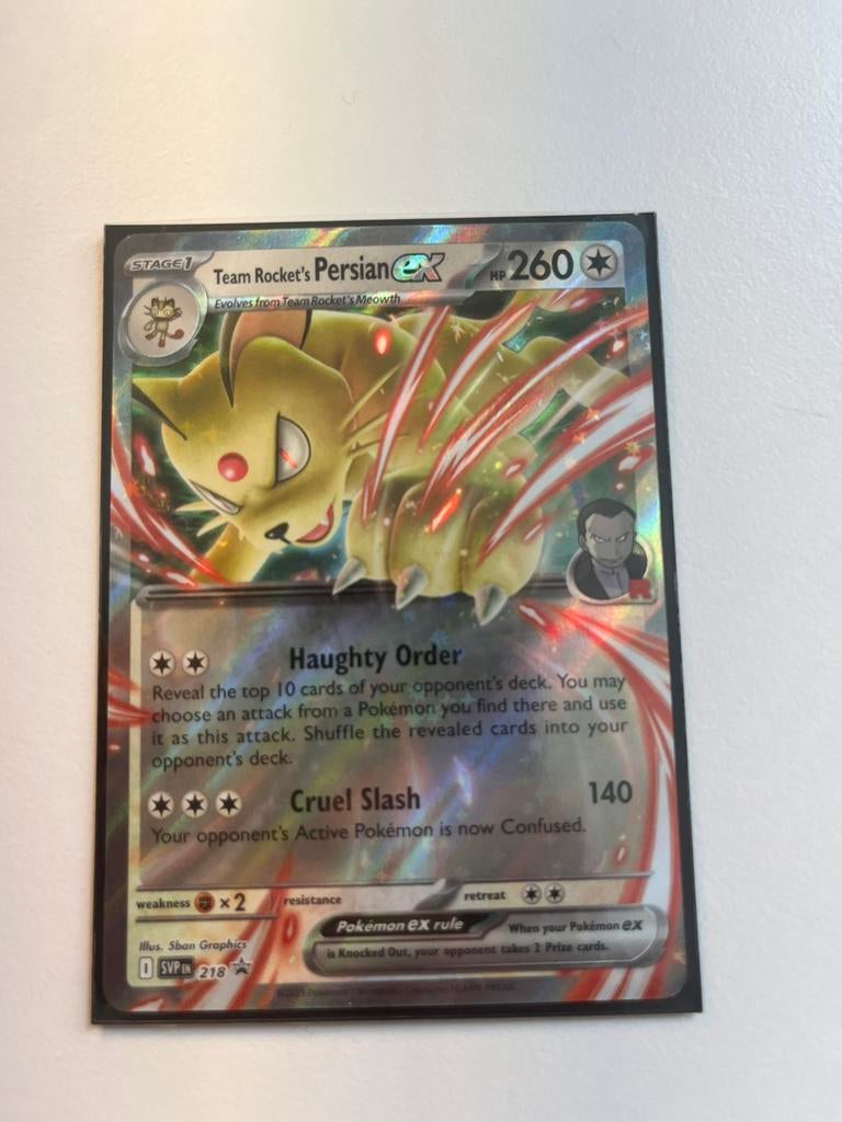 team rocket’s Persian EX SVP 218 promokaart, Verzenden, Zo goed als nieuw, Losse kaart, Foil