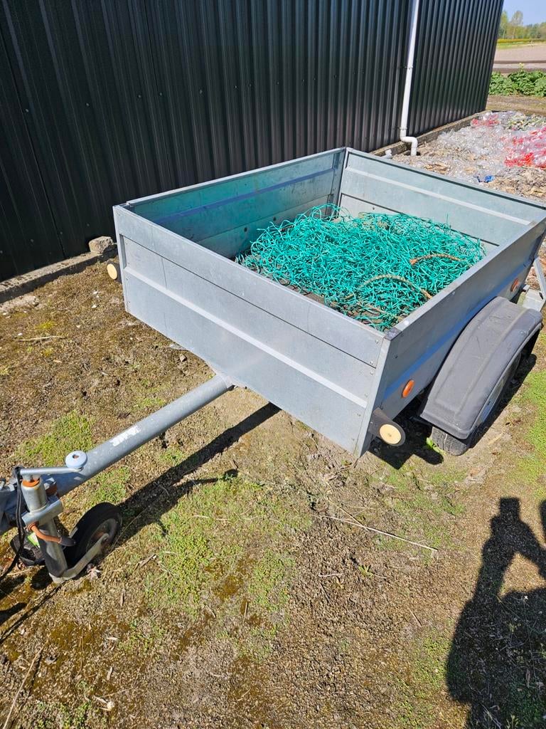 Aanhangwagen enkelasser 750kg aluminium, Auto diversen, Aanhangers en Bagagewagens, Ophalen of Verzenden, Gebruikt