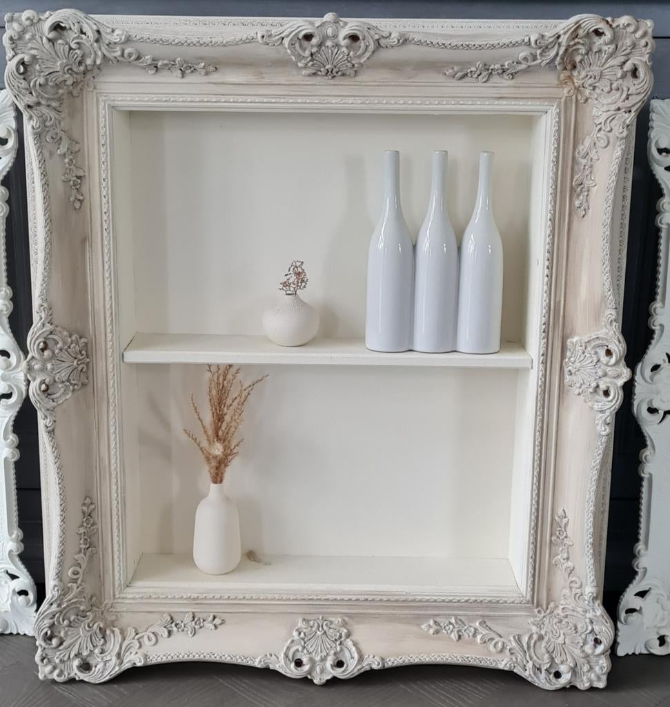 Decoratieve Barok Stijl Wandkast - Crème Wit, Gebruikt, Minder dan 25 cm, Minder dan 100 cm, Barok, Klassiek, Decoratief