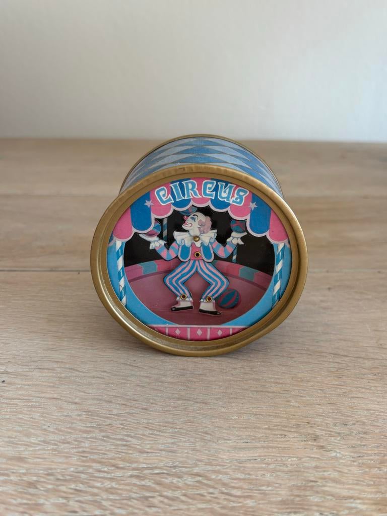 Vintage muziekdoos clown – Ikecho Japan – mechanisch – werkt, Ophalen of Verzenden, Gebruikt