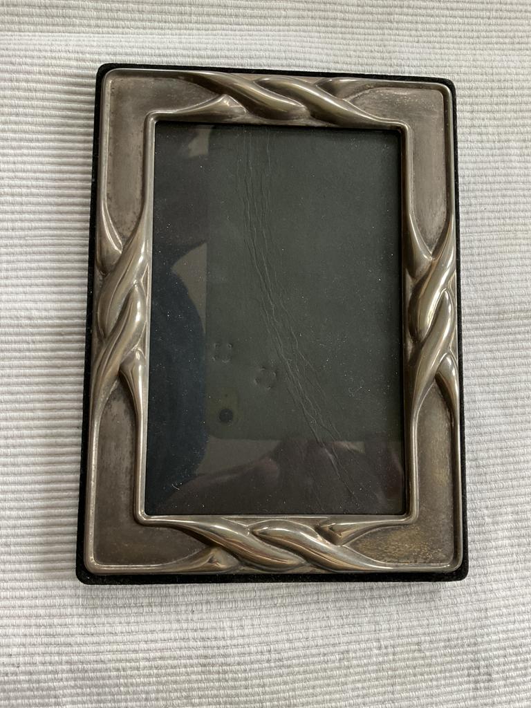 fotolijst Godinger Silver met gevlochten rand, Ophalen of Verzenden, Gebruikt, Overige materialen, Minder dan 50 cm