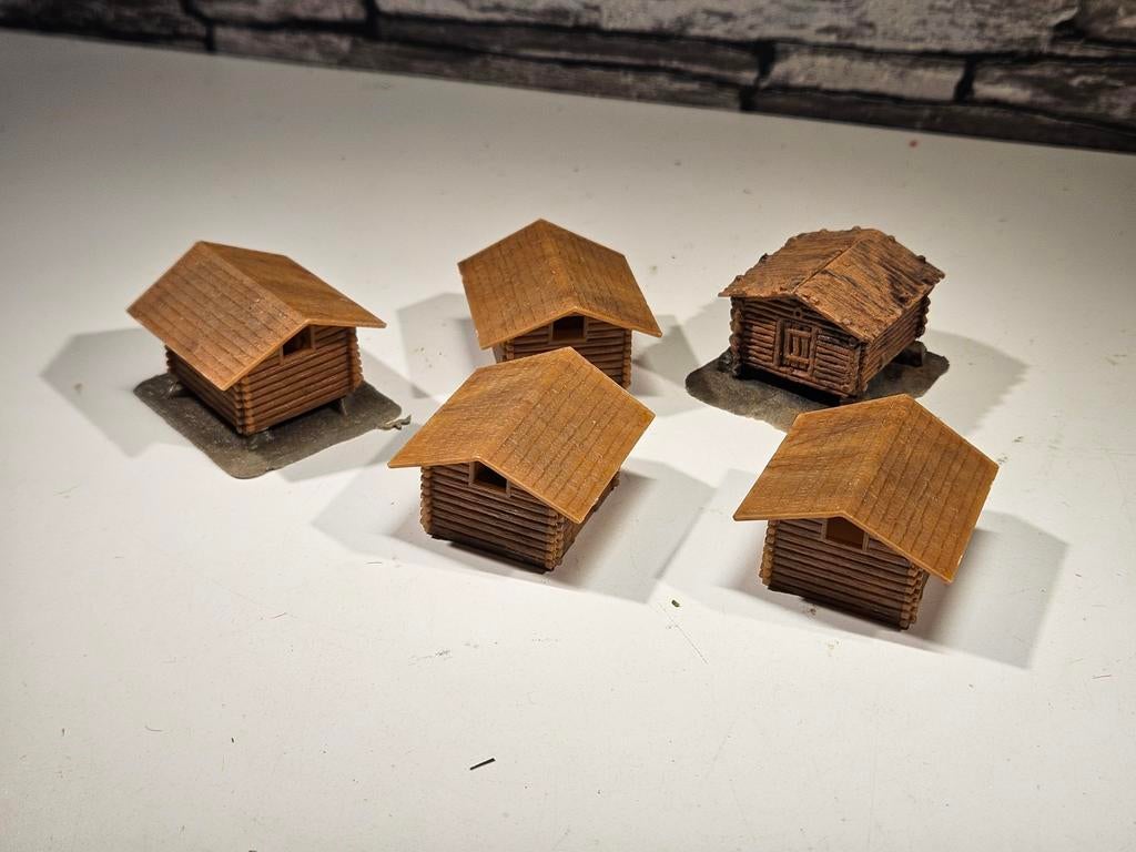 Blokhutten jachthut N spoor modeltrein 1:160, Overige merken, Gebruikt, Gelijkstroom of Wisselstroom, Brug, Tunnel of Gebouw