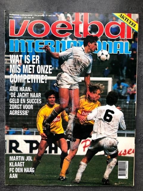 Voetbal International, 25e  jaargang, nr. 16, 1990, Ophalen, Gebruikt, Overige binnenlandse clubs, Boek of Tijdschrift