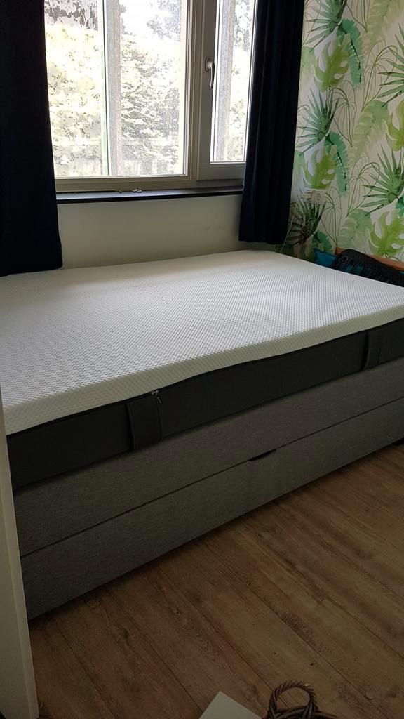 Boxspring 120x 200 met opbergruimte en gratis Emma matras, Huis en Inrichting, Slaapkamer | Bedden, Gebruikt, Tweepersoons, 120 cm