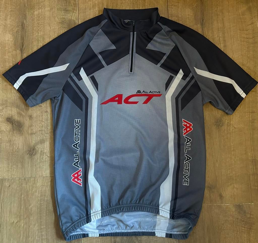 Act sportshirt mountainbiken/wielrennen, Kleding | Heren, Maat 48/50 (M), Ophalen of Verzenden, Hardlopen of Fietsen, Grijs