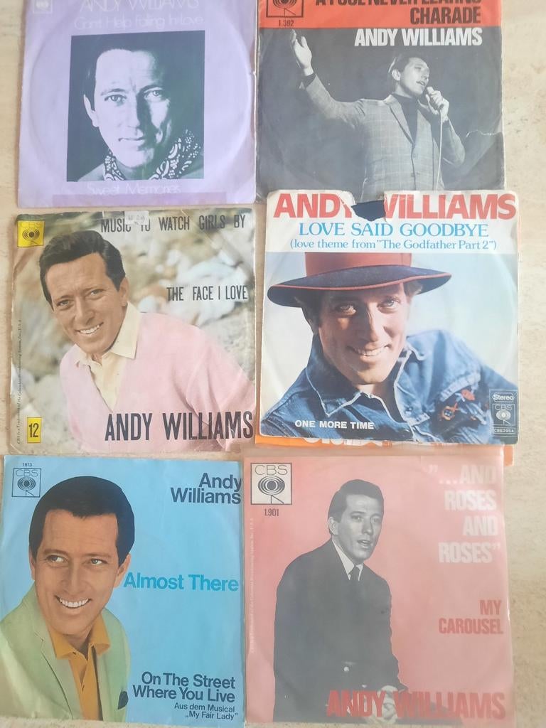 11x vinyl singels van Andy Williams, Cd's en Dvd's, Ophalen of Verzenden, Zo goed als nieuw, Overige formaten