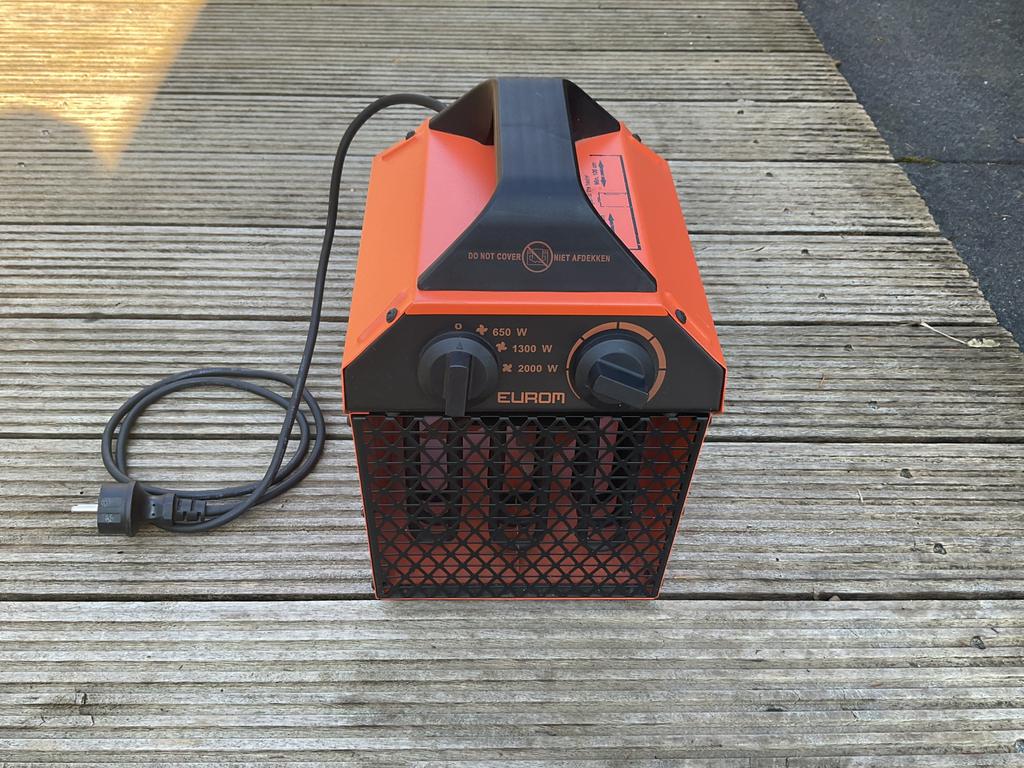 Eurom werkplaatskachel, vermogen 2000 watt, in nieuwstaat, Ophalen of Verzenden, Zo goed als nieuw, 800 watt of meer