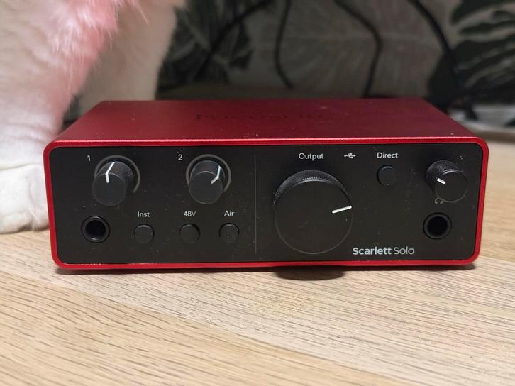 Focusrite Scarlett Solo 4th gen Audio Interface, Computers en Software, Overige Computers en Software, Zo goed als nieuw, Ophalen of Verzenden