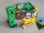 Lego Minecraft Creeper en Ocelot set 21156, Ophalen of Verzenden, Zo goed als nieuw, Complete set, Lego