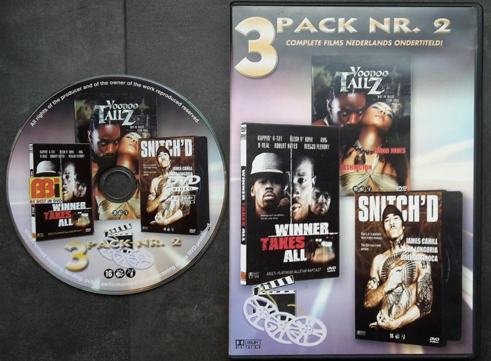 DVD 3 Films - Misdaad Gangs Hip hop Rap - NL Ondertiteld, Cd's en Dvd's, Dvd's | Thrillers en Misdaad, Vanaf 16 jaar, Ophalen of Verzenden