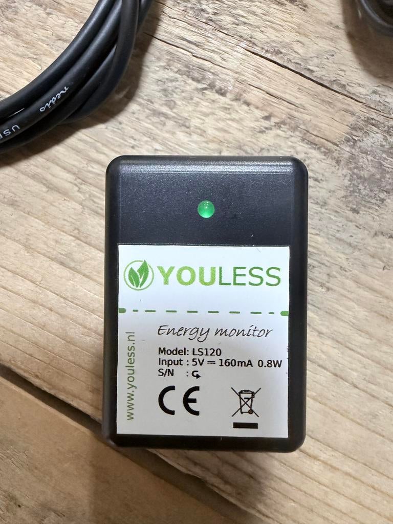 Youless LS120 P1 Energiemonitor met kabels, Ophalen of Verzenden, Zo goed als nieuw