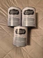 Krijtverf Royal Grey, Doe-het-zelf en Verbouw, Nieuw, Ophalen of Verzenden, Verf, Grijs