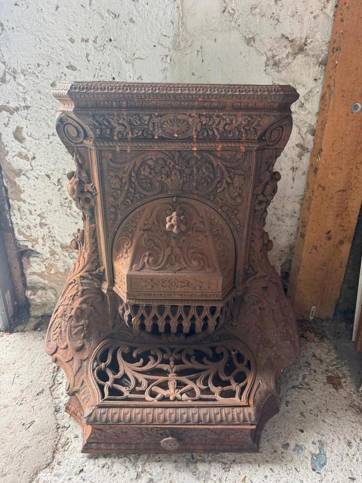 Salamander Godin n15 - Cast Iron haard / kachel, Huis en Inrichting, Kachels, Gebruikt, Vrijstaand, Allesbrander, Hout, Ophalen