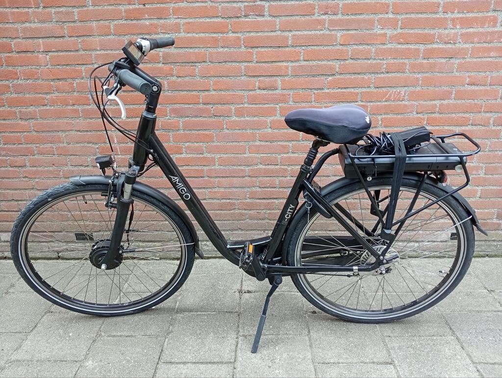 Mooie Amigo Elektrische Fiets – 28 inch – Framemaat 52 cm –, Zo goed als nieuw, 51 tot 55 cm, 50 km per accu of meer, Ophalen