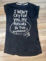 Jill 134 140 zwart zwarte shirt tshirt mascara longshirt, Verzenden, Zo goed als nieuw, Meisje, Shirt of Longsleeve