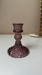 Roze kaarsenstandaars glas, Ophalen of Verzenden, Nieuw, Overige materialen, Minder dan 25 cm
