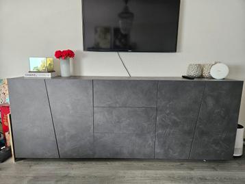 Betonlook Dressoir 220 cm breed