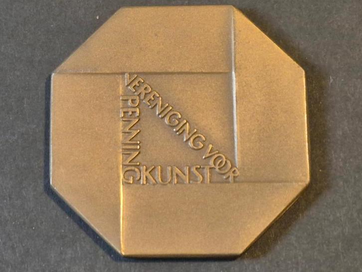 "Welkomstpenning" VvPK 1991 Achthoekig Christien Nijland, Postzegels en Munten, Penningen en Medailles, Overige materialen, Nederland