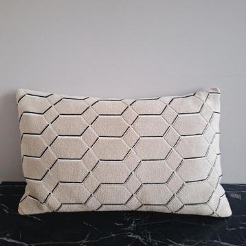 Mooi beige geometrisch Claudi kussen 30x 45 cm beschikbaar voor biedingen