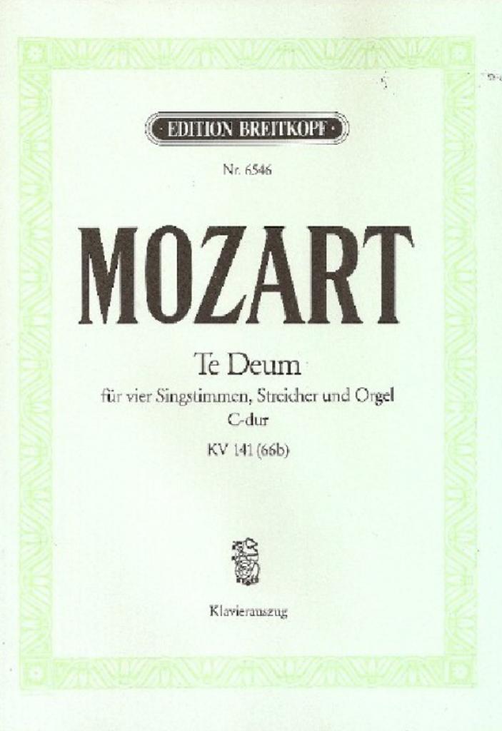 Mozart Te Deum KV141, Muziek en Instrumenten, Bladmuziek, Zo goed als nieuw, Artiest of Componist, Klassiek, Contrabas, Orgel