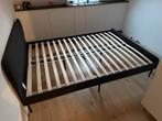 Ikea SLATTUM bed 140x200, Huis en Inrichting, Slaapkamer | Bedden, Zwart, Tweepersoons, Ophalen of Verzenden, Zo goed als nieuw