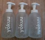 Nieuw! Yokuu mooie glazen handzeep flessen, 3 stuks, Huis en Inrichting, Schoonmaakartikelen, Ophalen of Verzenden, Schoonmaakmiddel