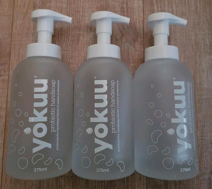 Nieuw! Yokuu mooie glazen handzeep flessen, 3 stuks, Huis en Inrichting, Schoonmaakartikelen, Schoonmaakmiddel, Ophalen of Verzenden