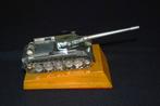 Tank T-54 Trench art CCCP Verchroomd op Hardhouten sokkel, Antiek en Kunst, Curiosa en Brocante, Ophalen of Verzenden