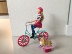 Barbie met puppy samen aan het fietsen, Ophalen of Verzenden, Zo goed als nieuw, Barbie